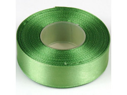 Wstążka satynowa 25mm - zielona zimna