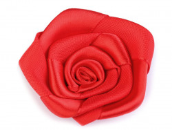 Róża satynowa 50mm czerwona