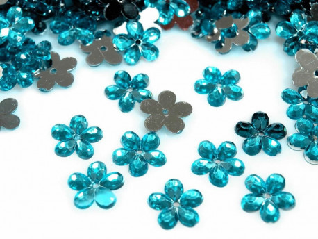 Kwiatki Akrylowe 12mm Turkusowy