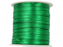 Wstążka satynowa 3mm rolka - zielona