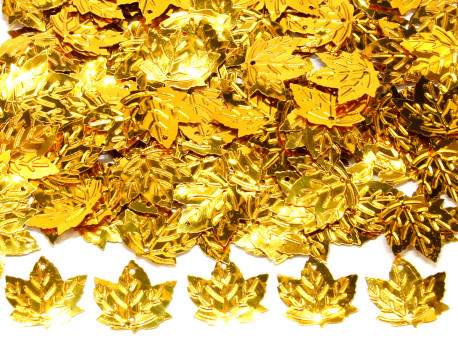 Cekiny liście złote