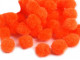 Pomponiki 11mm pomarańczowe 100szt