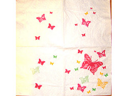 Serwetki Decoupage -Różowe motylki