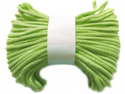 Sznurek bawełniany pełny 5mm zielony jasny 50m