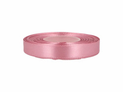 Wstążka satynowa 12mm - różowa brudna