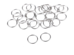 Kółko metalowe pełne 8mm srebrne