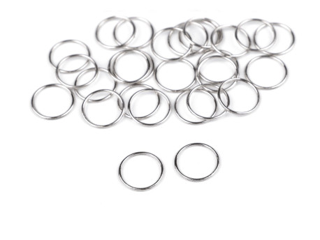 Kółko metalowe pełne 8mm srebrne