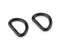 Półkole metalowe 15mm / 3mm czarne