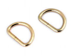 Półkole metalowe 20mm / 3mm złote jasne