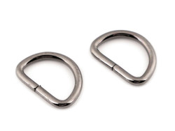 Półkole metalowe 20mm / 3mm grafitowe
