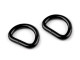 Półkole metalowe 20mm / 4mm czarne