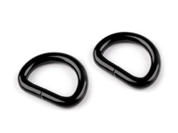 Półkole metalowe 20mm / 4mm czarne