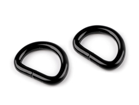 Półkole metalowe 20mm / 4mm czarne