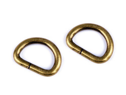 Półkole metalowe 20mm / 4mm mosiądz