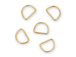 Półkole metalowe 20mm / 2mm złote