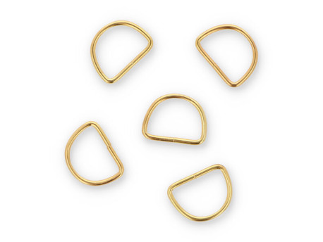 Półkole metalowe 20mm / 2mm złote