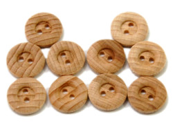 guziki drewniane 15mm obłe lakierowane
