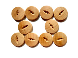 guziki drewniane 23mm łezka lakierowane