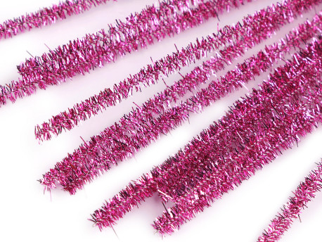Druty kreatywne z lureksem różowe