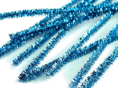 Druty kreatywne z lureksem turkusowe