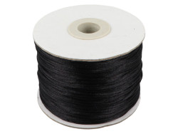 100m sznurek satynowy 1mm czarny