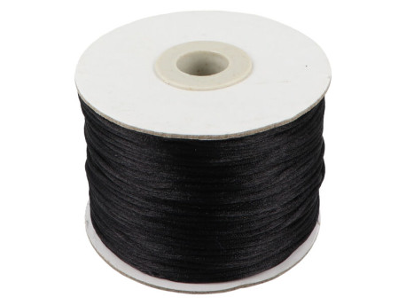 100m sznurek satynowy 1mm czarny