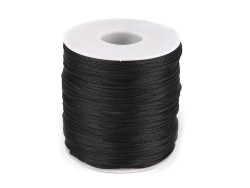 100m sznurek satynowy 1mm czarny