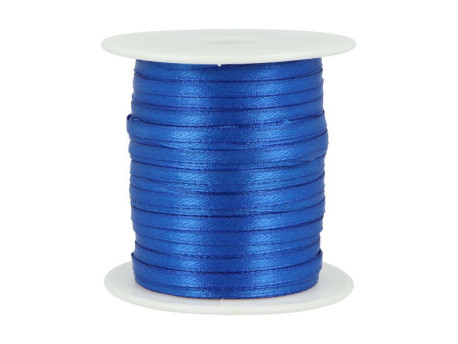 Wstążka satynowa 3mm rolka - chabrowa