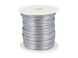 Wstążka satynowa 3mm - szara srebrna