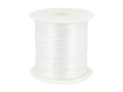 wstążka satynowa 3mm biała rolka 91m