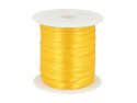 wstążka satynowa 3mm żółta ciemna rolka 91m