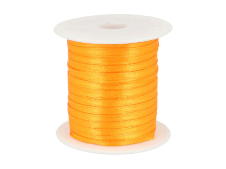 wstążka satynowa 3mm pomarańczowa rolka 91m