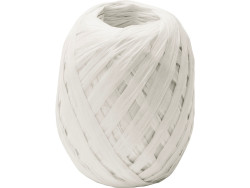 RAFIA papierowa płaska 30m biała