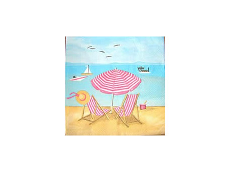 Serwetki Decoupage - Leżaki na Plaży